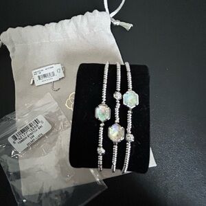 Kendra Scott Silver Stretch Bracelets (three in set)